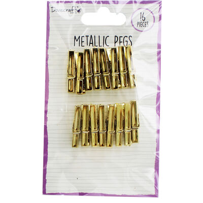 1 Dovecraft Essentials-Metallic Pegs-Gold